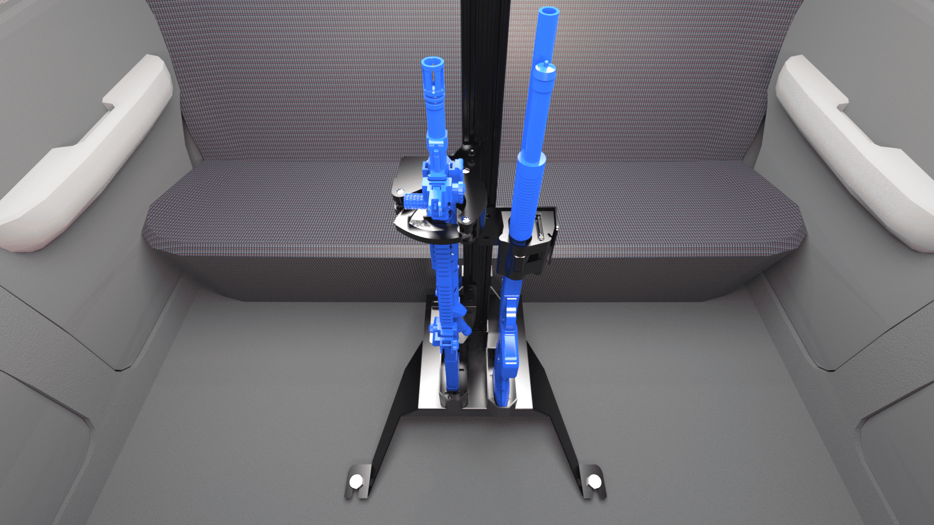 Free-standing weapon mount base for specialty vehicle installation